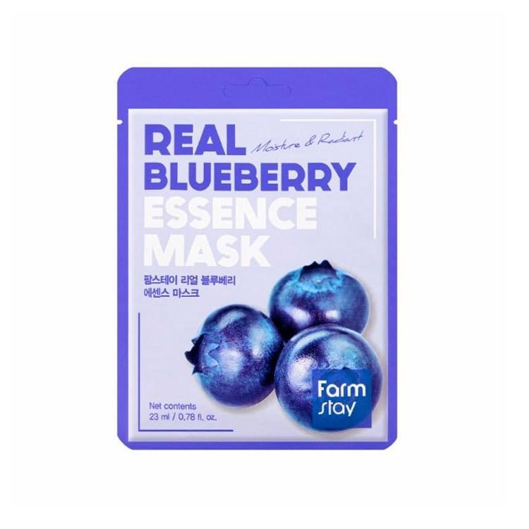 FarmStay Real Blueberries Essence Mask - Тканевая маска для лица с экстрактом черники, 23 мл.