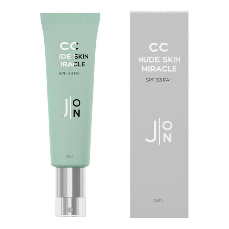 J:ON CC Nude Skin Miracle SPF 33 PA++ - Корректирующий СС крем Универсальный/ Зеленый Пигмент, 50 мл.