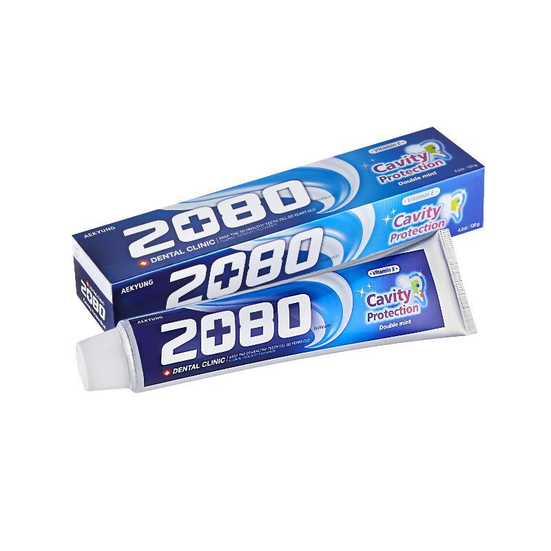 DENTAL CLINIC 2080 Cavity Protection Double Mint - Зубная паста НАТУРАЛЬНАЯ МЯТА, 120 г.