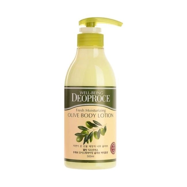 DEOPROCE Well-Being Fresh Moisturizing Olive Body Lotion - Лосьон для тела с экстрактом оливы, 500 мл.